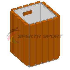 Купить Урна металлическая в деревянной обрешетке SP МФ400 в Рязани 